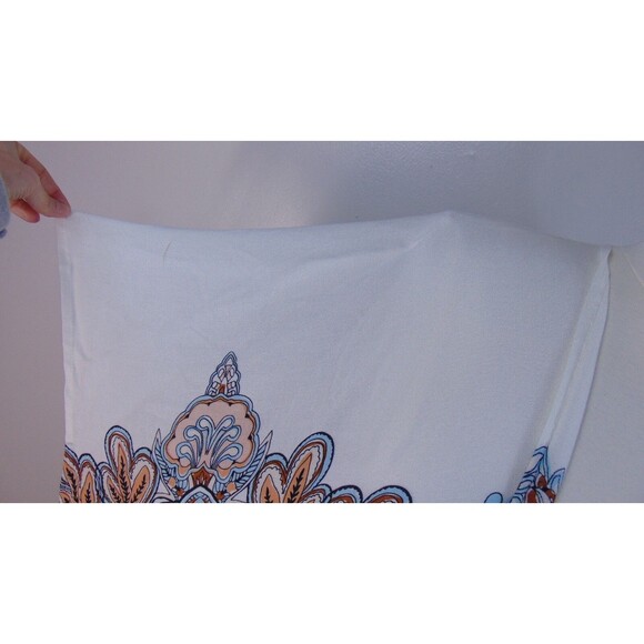 J Jill Paisley Poncho Shawl Womens One Size Open Front Fringe Boho Wrap - Picture 5 of 12